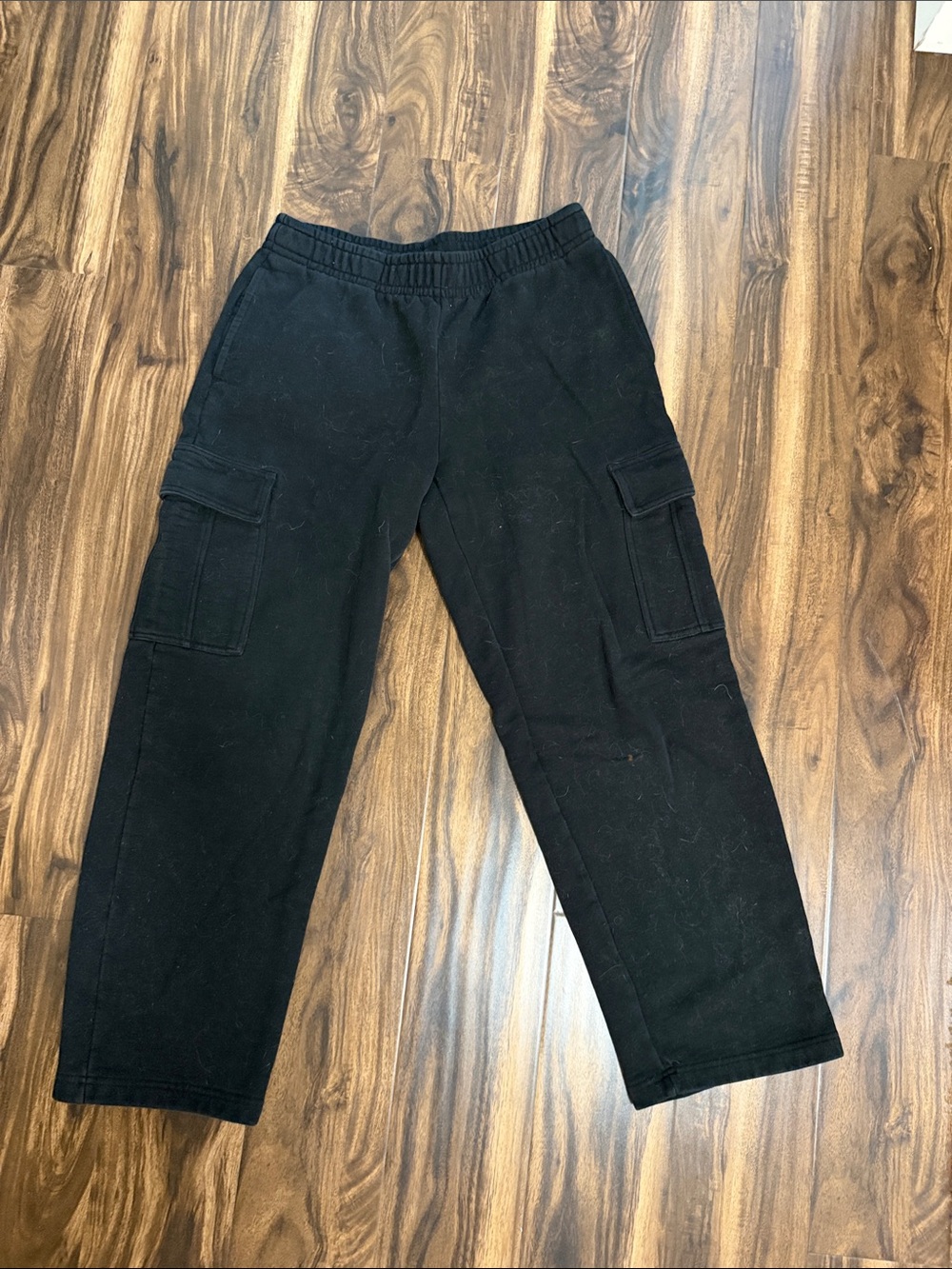 TNA Black Cargo Sweatpants - Elastic Waist Comfort